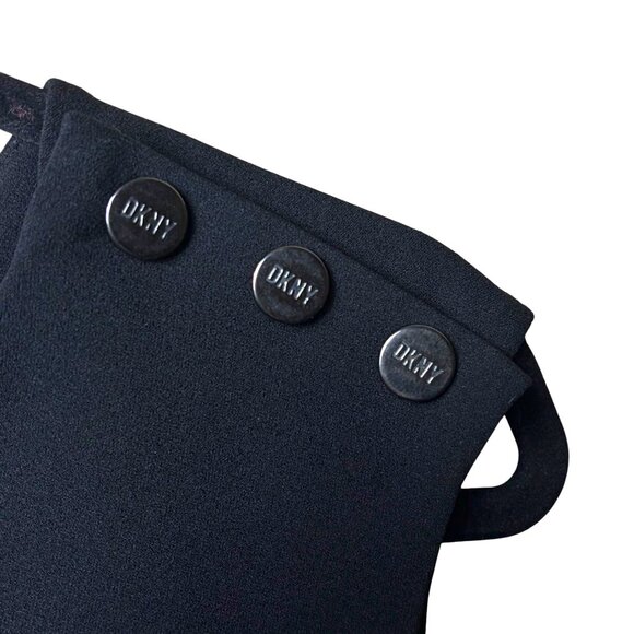 NWT DKNY Jewel Neck Sleeveless Short Length Sheath Dress (Black) - Size 12 - Picture 3 of 8